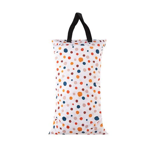 Waterproof Double Zip Large Wet Bag Polka Dots 40x70cm
