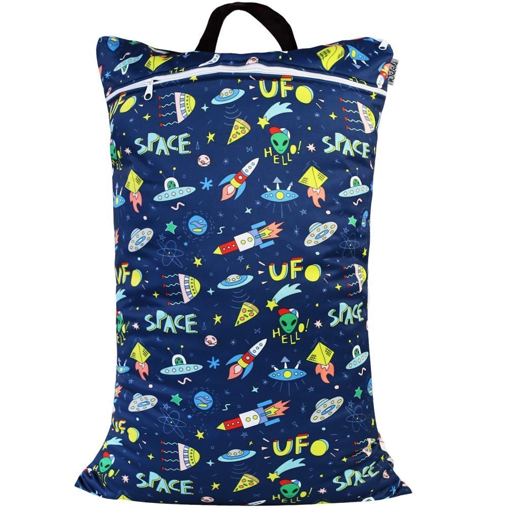 Waterproof Wet Bag for Babies Cloth Nappy Diaper Wipes Swimwear Picnic Pool - Picture 23 of 209
