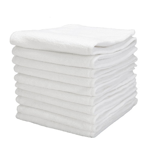 3 Layers White Microfibre Baby Cloth Nappy Inserts
