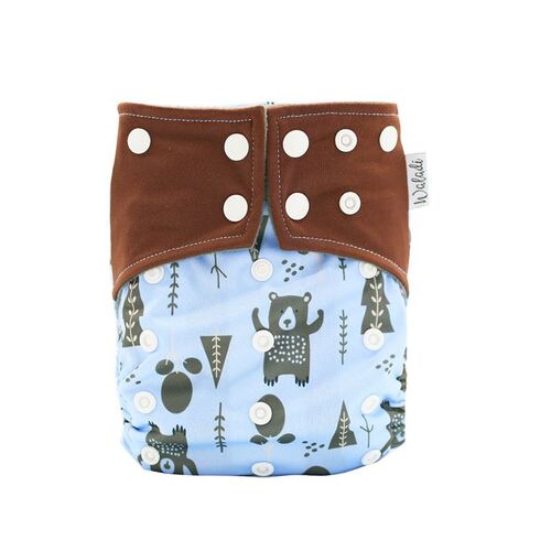 Forest Bears Design Bamboo Charcoal Cloth Nappy