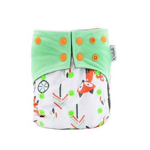 Fox in the Forest Design Bamboo Charcoal Cloth Nappy