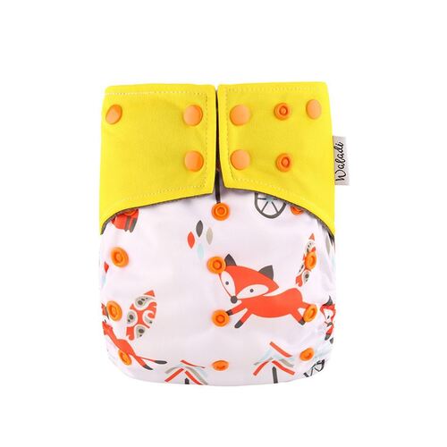 Cycling Fox in the Forest Bamboo Charcoal Cloth Nappy