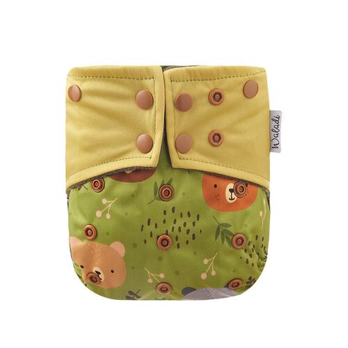 Green Forest Bear Bamboo Charcoal Cloth Nappy