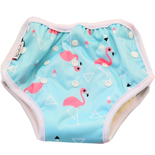 Reusable Bamboo Training Pants Diaper Newborn Baby Toddler Unisex Potty - Flamingo