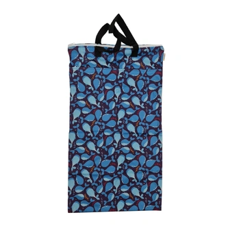 Waterproof Double Zip Large Wet Bag Whales 40x70cm