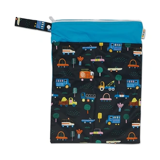 Waterproof Double Zip Wet Bag Vehicles 30x40cm - Medium