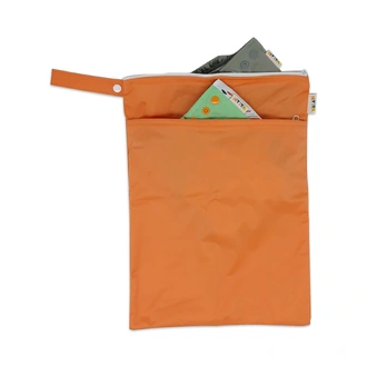 Waterproof Double Zip Wet Bag Plain Coral 30x40cm - Medium
