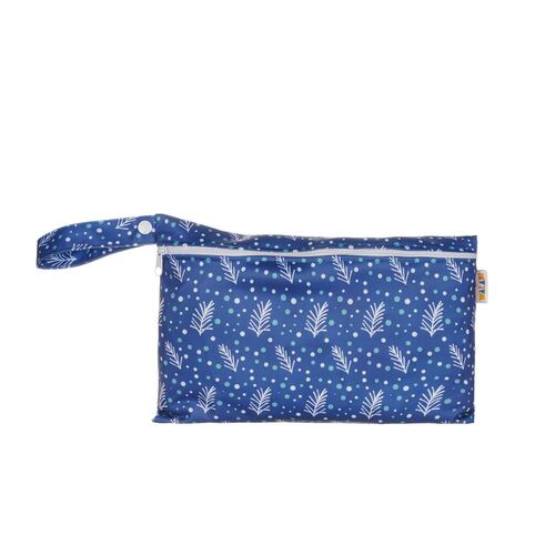 Pouch Wet Bag - Navy Leaves