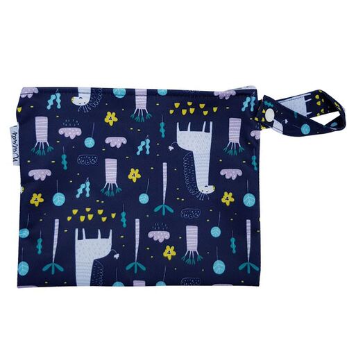 Small Waterproof Wet Bag with Zip 19 x 16cm - Giraffe Design