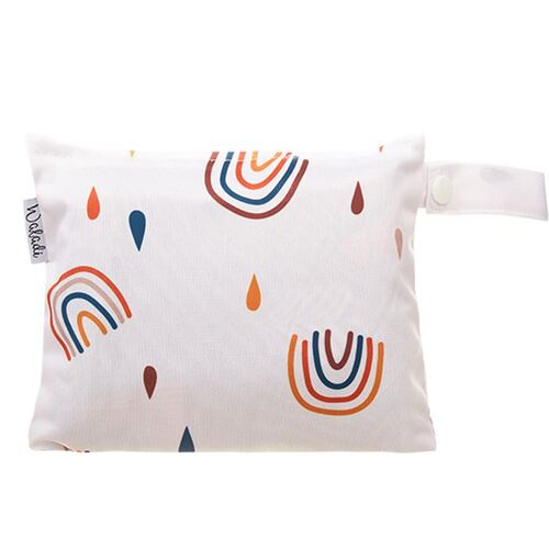 Small Waterproof Wet Bag with Zip 19 x 16cm - Rainbow & Rain Design