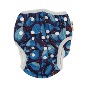 Reusable Swim Nappy Pant - Whales