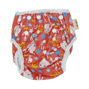 Reusable Swim Nappy - Pink Whales