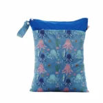 Waterproof Double Zip Wet Bag Octopus Party 30x40cm - Medium WBM-103