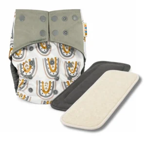 Rainbow & Hearts Overnight Cloth Nappy Set