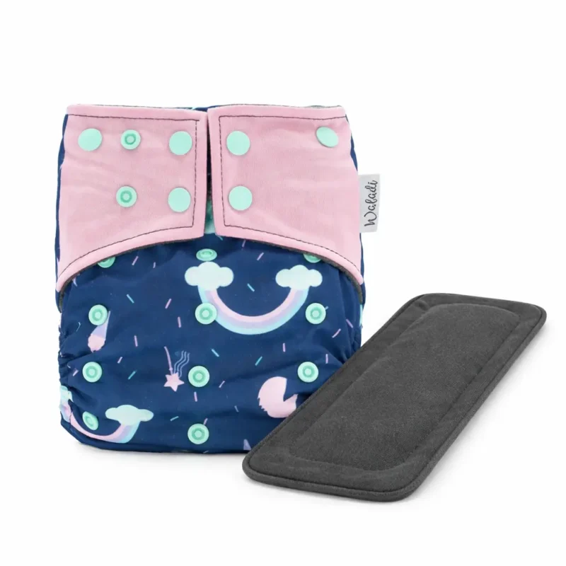 Unicorn Cloth Nappy with Charcoal Bamboo Insert
