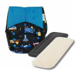 Vehicles Overnight Cloth Nappy Set
