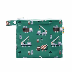 Small Wet Bag in the Busy Builders print from Waladi