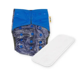 Jeans Newborn Cloth Nappy Starter Set | Includes Microfibre Insert