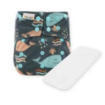 Newborn Cloth Nappy - Ocean Dream Print - Waladi Newborn Cloth Nappy - Ocean Dream Print - Waladi