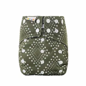 Reusable Cloth Nappy - Nomad Olive - Waladi Cloth Nappies