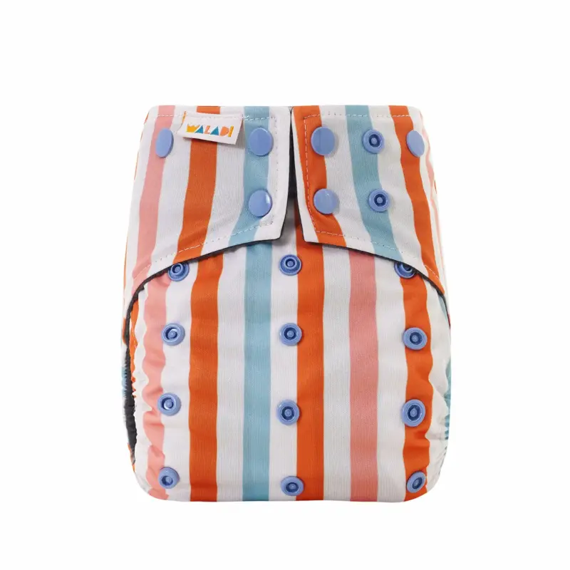 Reusable Cloth Nappy - Retro Rainbow - Waladi Cloth Nappies