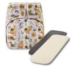 Modern Cloth nappy with bamboo charcoal insert and a hemp insert - Cute Baby Chicks - Waladi Cloth nappies Modern Cloth nappy with bamboo charcoal insert and a hemp insert - Cute Baby Chicks - Waladi Cloth nappies