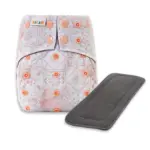 Reusable Cloth Nappy with bamboo charcoal insert - Garden Mosaic Print - Waladi Cloth Nappies