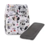 Reusable Cloth Nappy with bamboo charcoal insert - Puppy Tales - Waladi Cloth Nappies