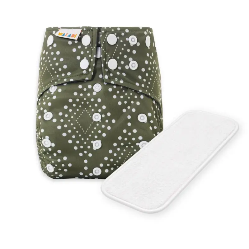 Reusable Cloth Nappy with Microfibre Insert - Nomad Olive - Waladi Cloth Nappies Reusable Cloth Nappy with Microfibre Insert - Nomad Olive - Waladi Cloth Nappies