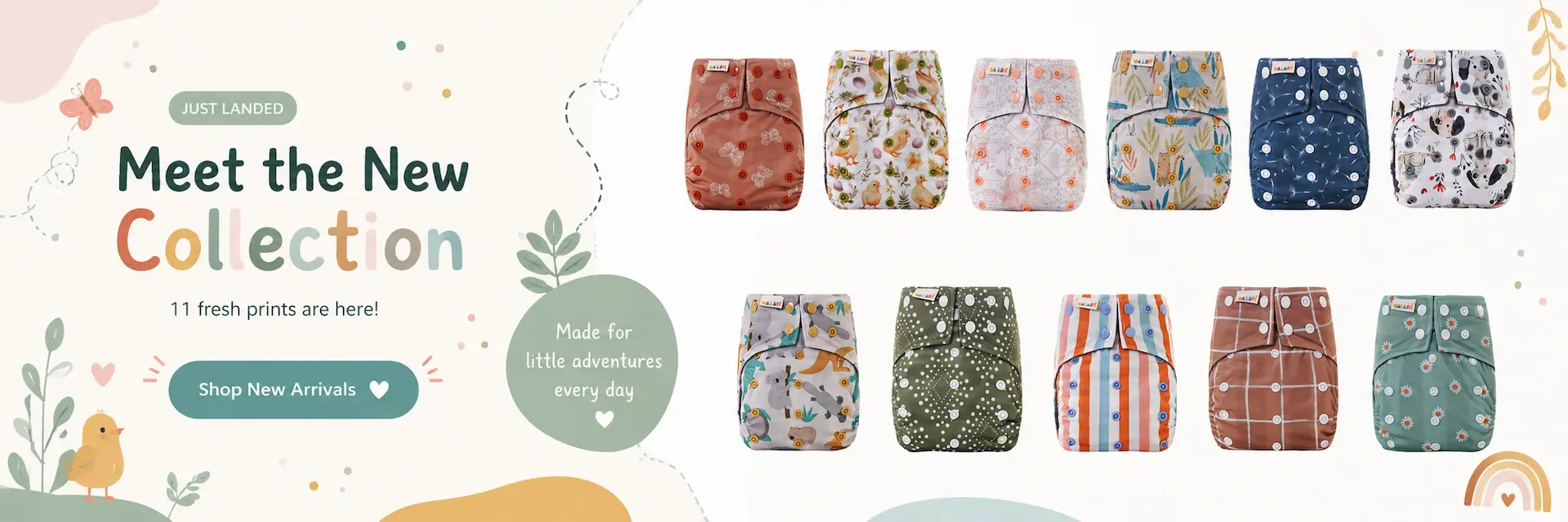 New Cloth Nappies - Spring 2026 Collection