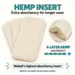 Waladi hemp Insert High Absorbency Waladi hemp Insert High Absorbency