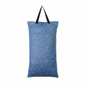 Large Wet Bag with double zips and a handle, Midnight Dreams print