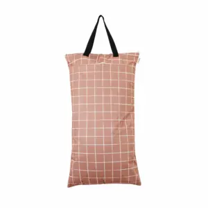 Waladi large wet bag with double zip and a handle, Warm Chalk print